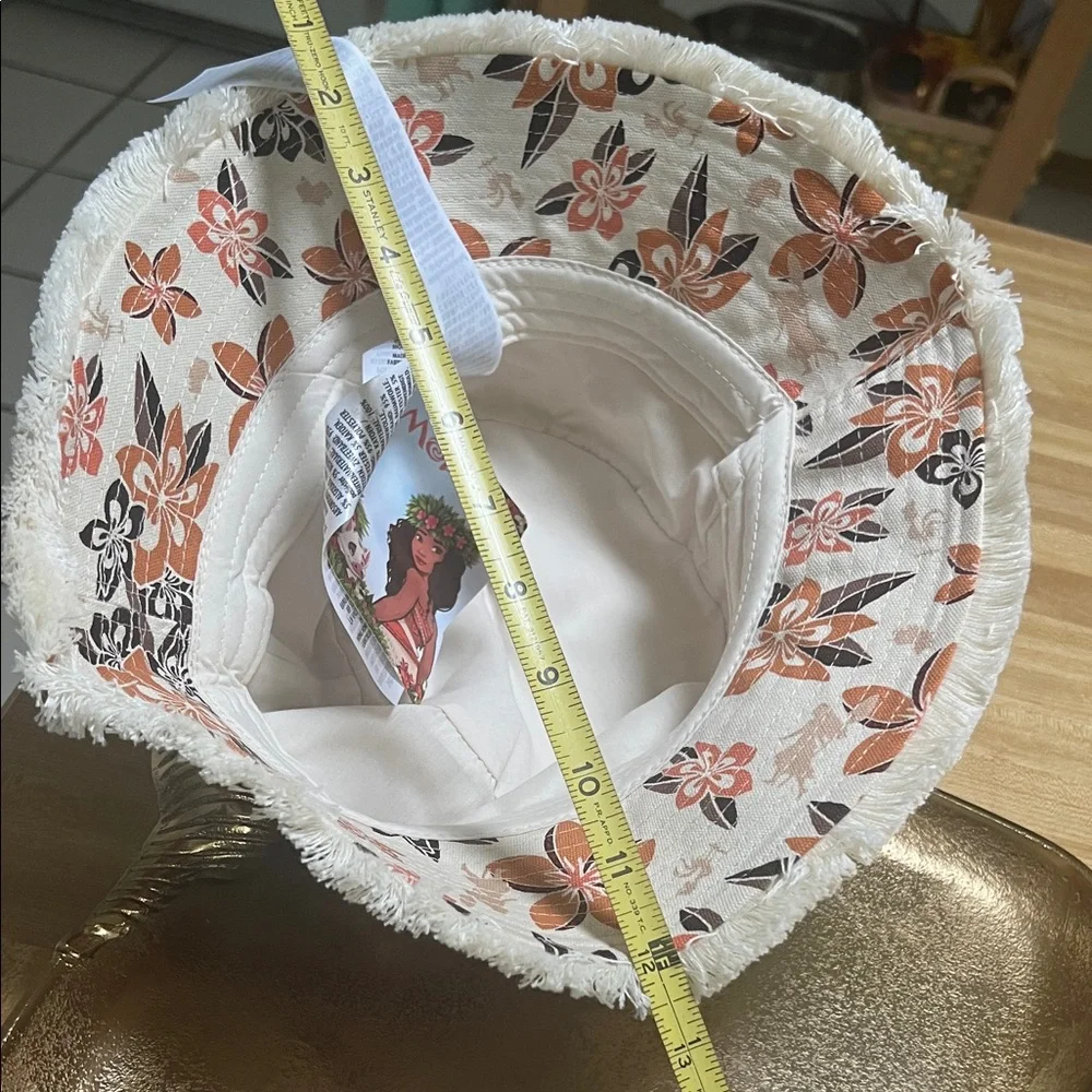 #1432** Chic Moana Floral Frayed-Edge Bucket Hat - Picture 8 of 10